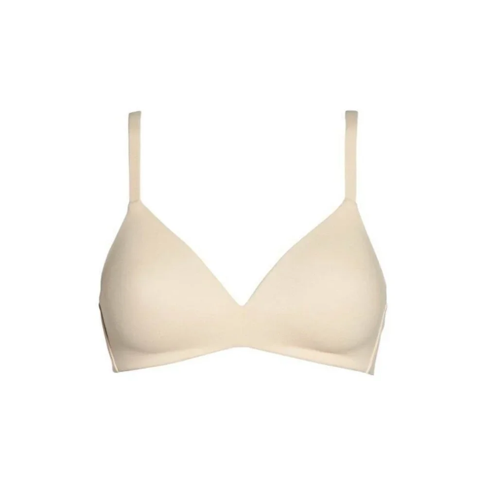 🆕WACOAL How Perfect Seamless Soft Cup Wireless Bra 34D Beige #852189